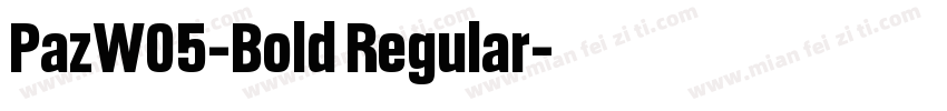 PazW05-Bold Regular字体转换
